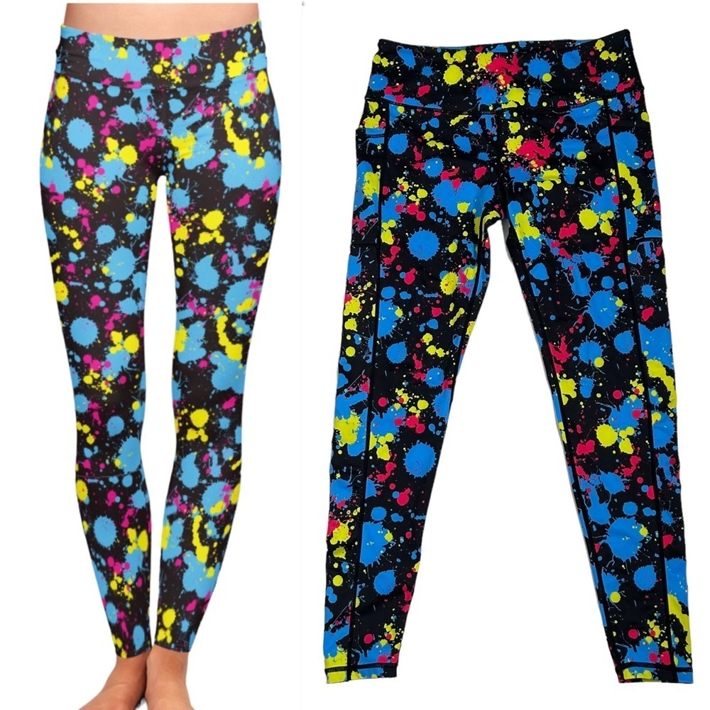 Colorful Splatter Print Women's Leggings